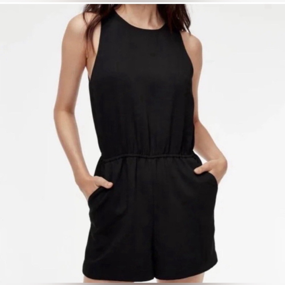 Aritzia Wilfred Rive Romper Jumpsuit in Black